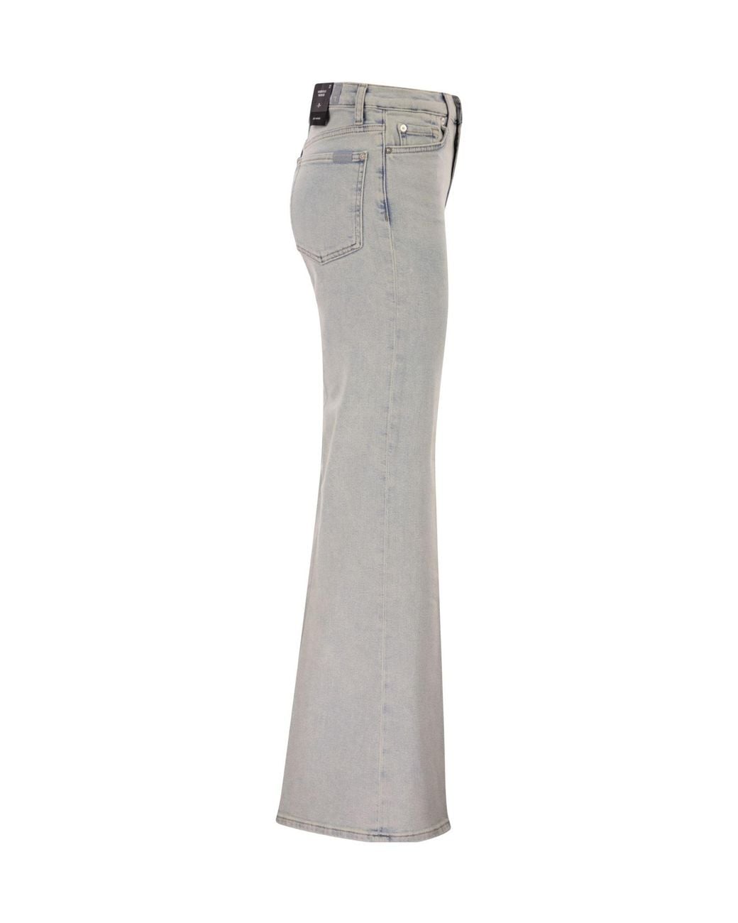 7 For All Mankind Gray Modern Dojo Flare Jeans