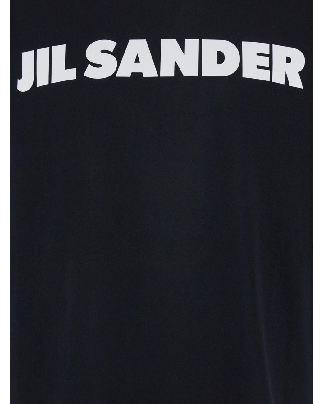 Jil Sander Blue Logo Printed Crewneck T-Shirt for men