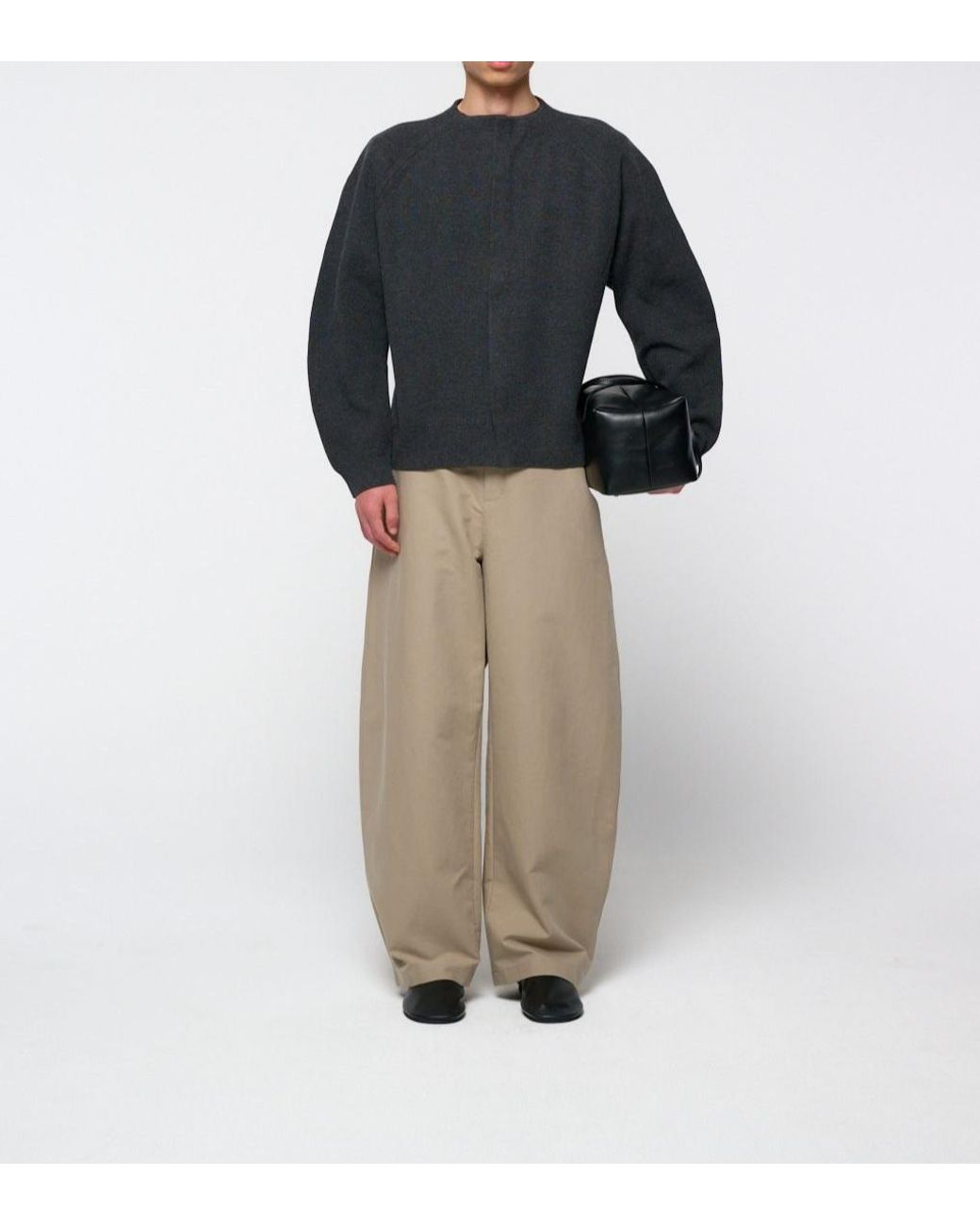 Amomento Gray Rounded Sleeve Cardigan for men
