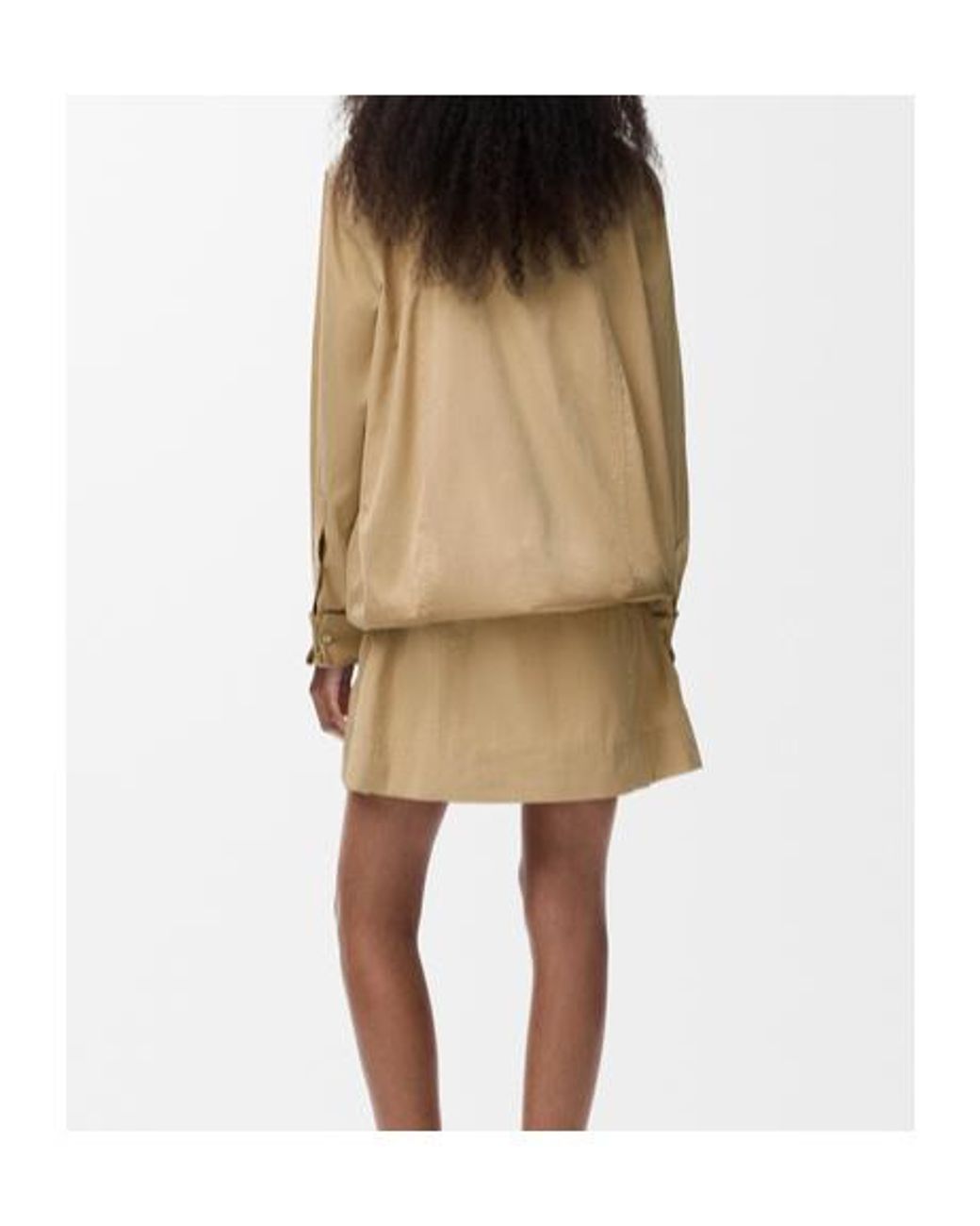 Loewe Natural Button-Up Layered-Effect Dress