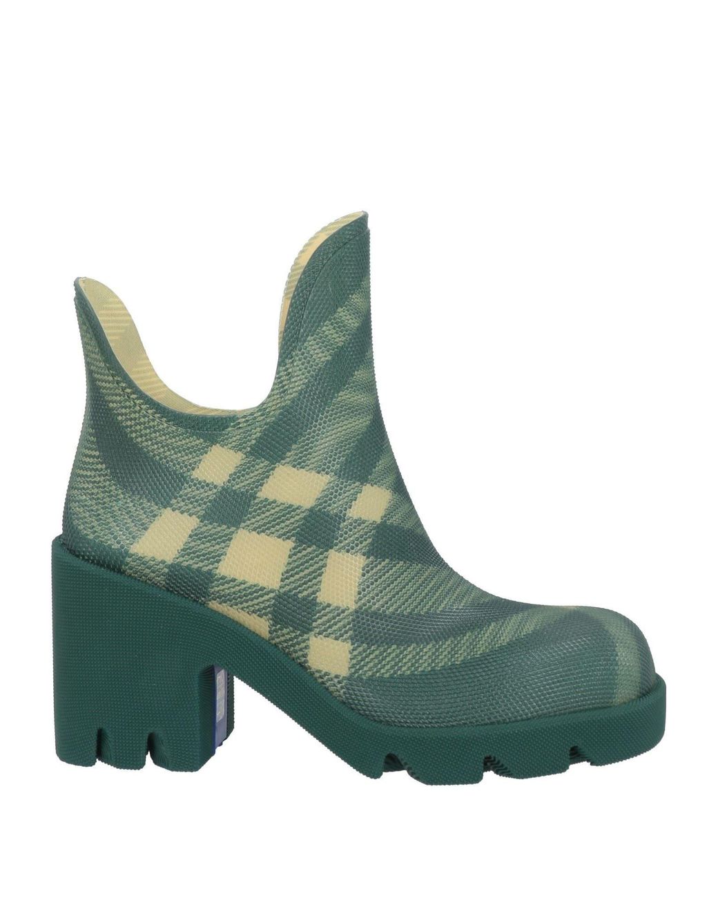 Burberry Green Rainproof Ankle Boots