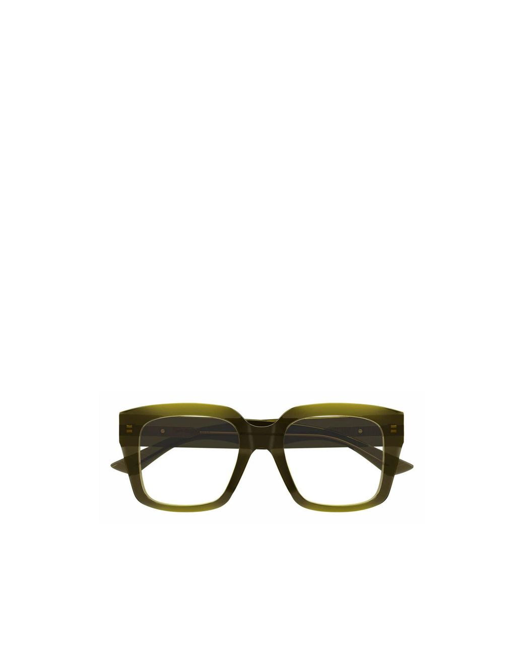 Bottega Veneta Metallic Eyewear Square Frame Glasses