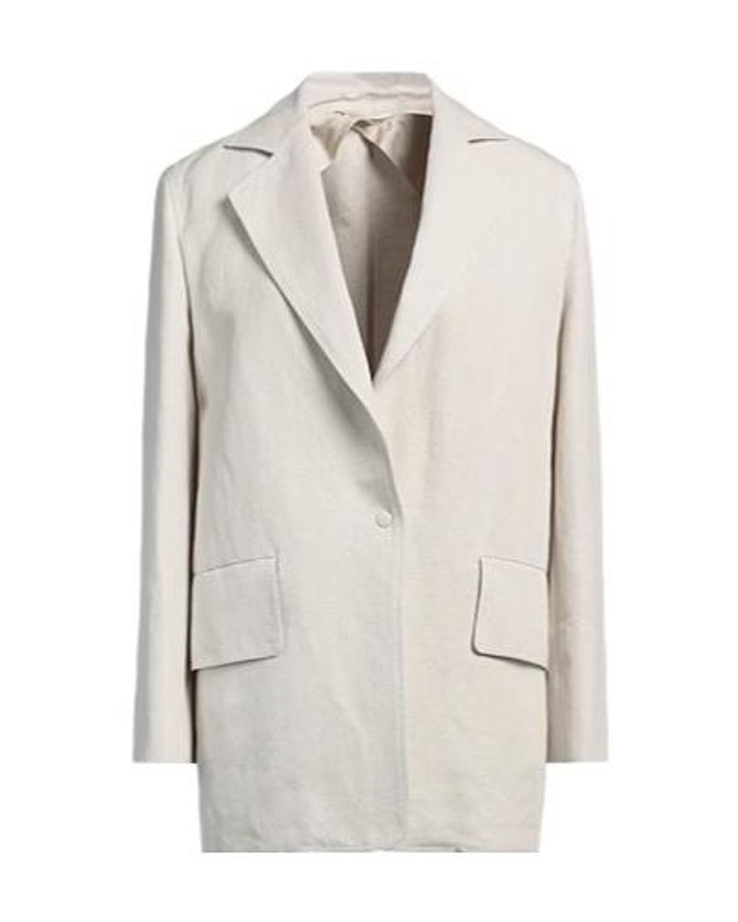 Max Mara White Single Suit Jacket