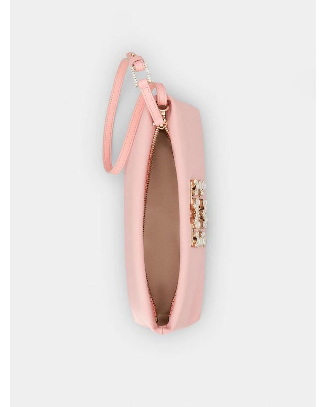 Roger Vivier Pink Buckle-Detail Shoulder Bag