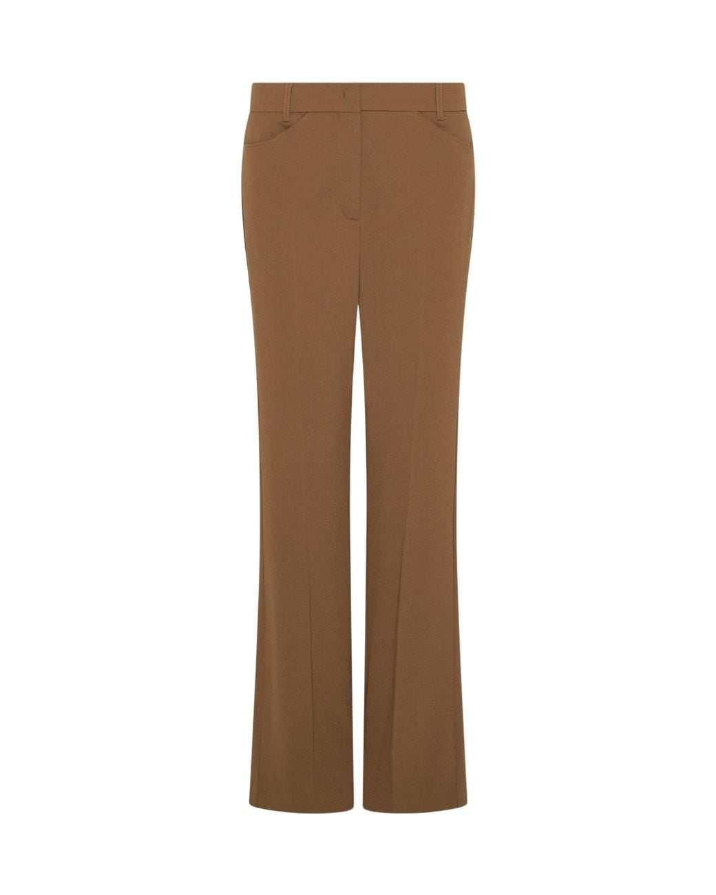 Marella Brown Creased Casual Trousers