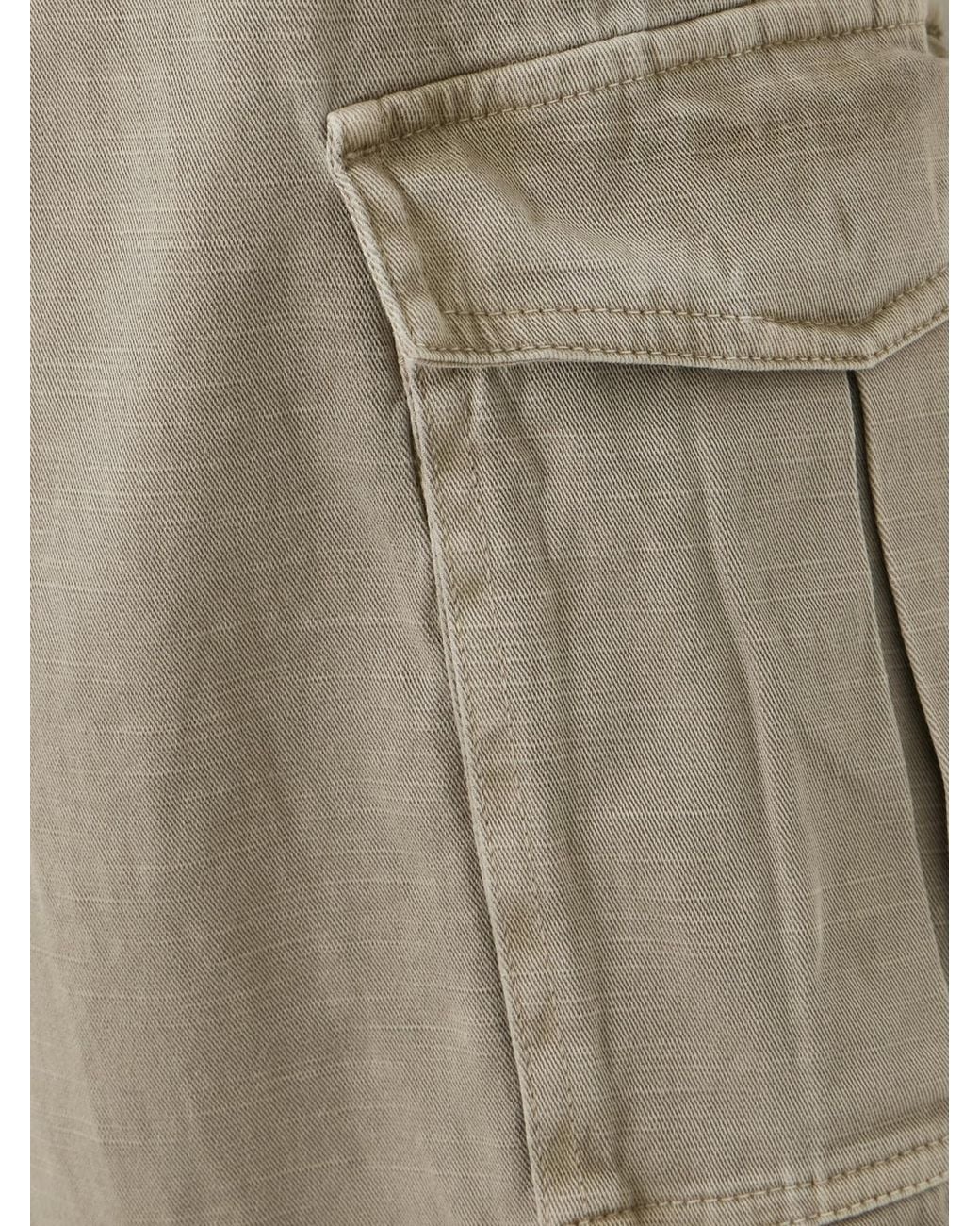 James Perse Gray Cotton-Blend Twill Straight-Leg Cargo Pants