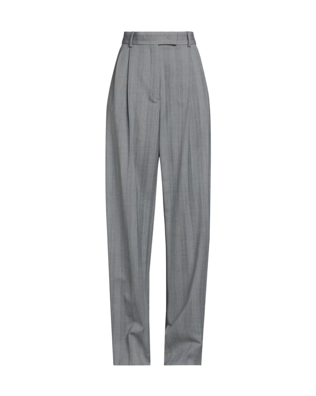 Sportmax Gray Minimalist Straight-Leg Trousers