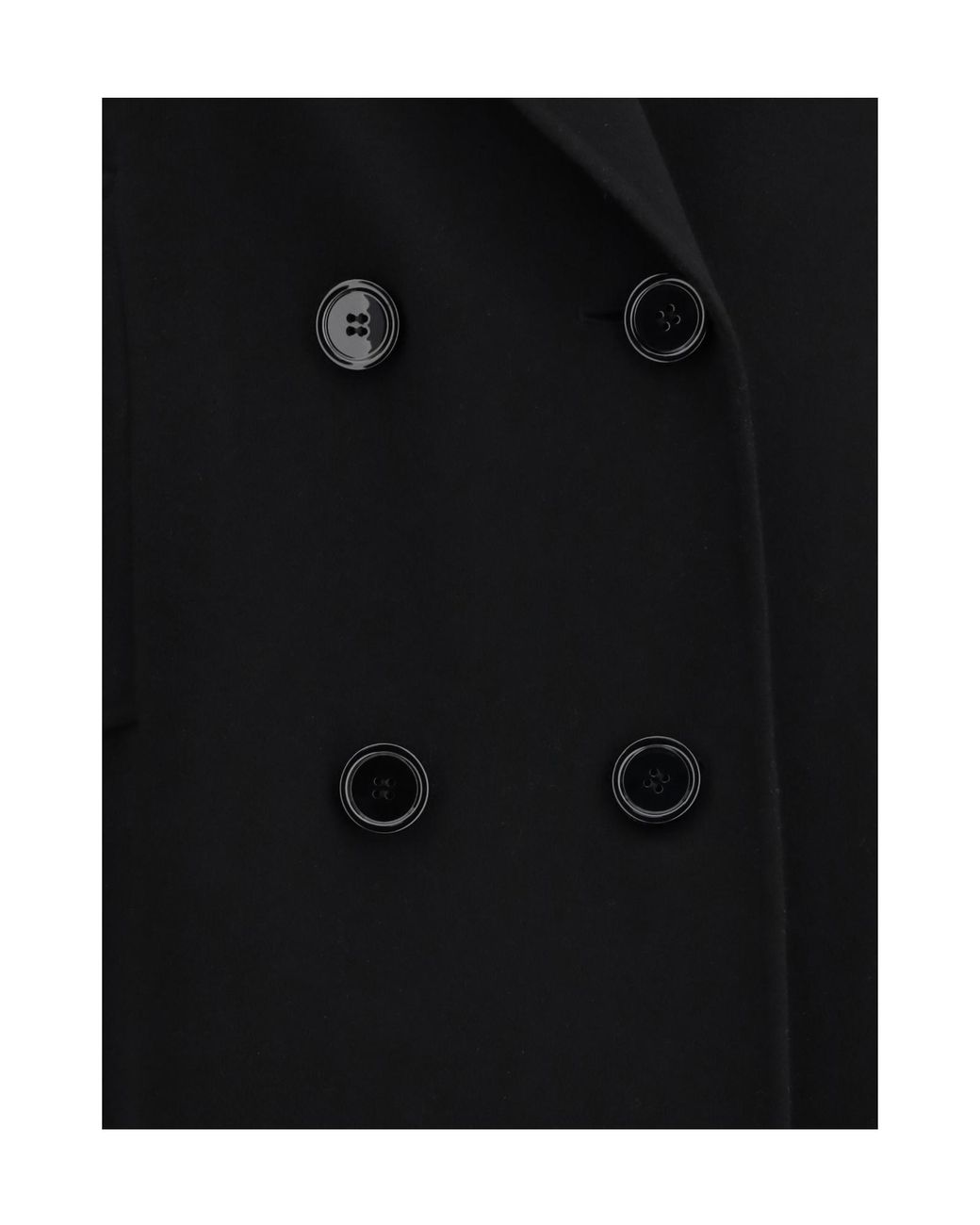 Max Mara Black 'S Custodi Double Breasted Coat