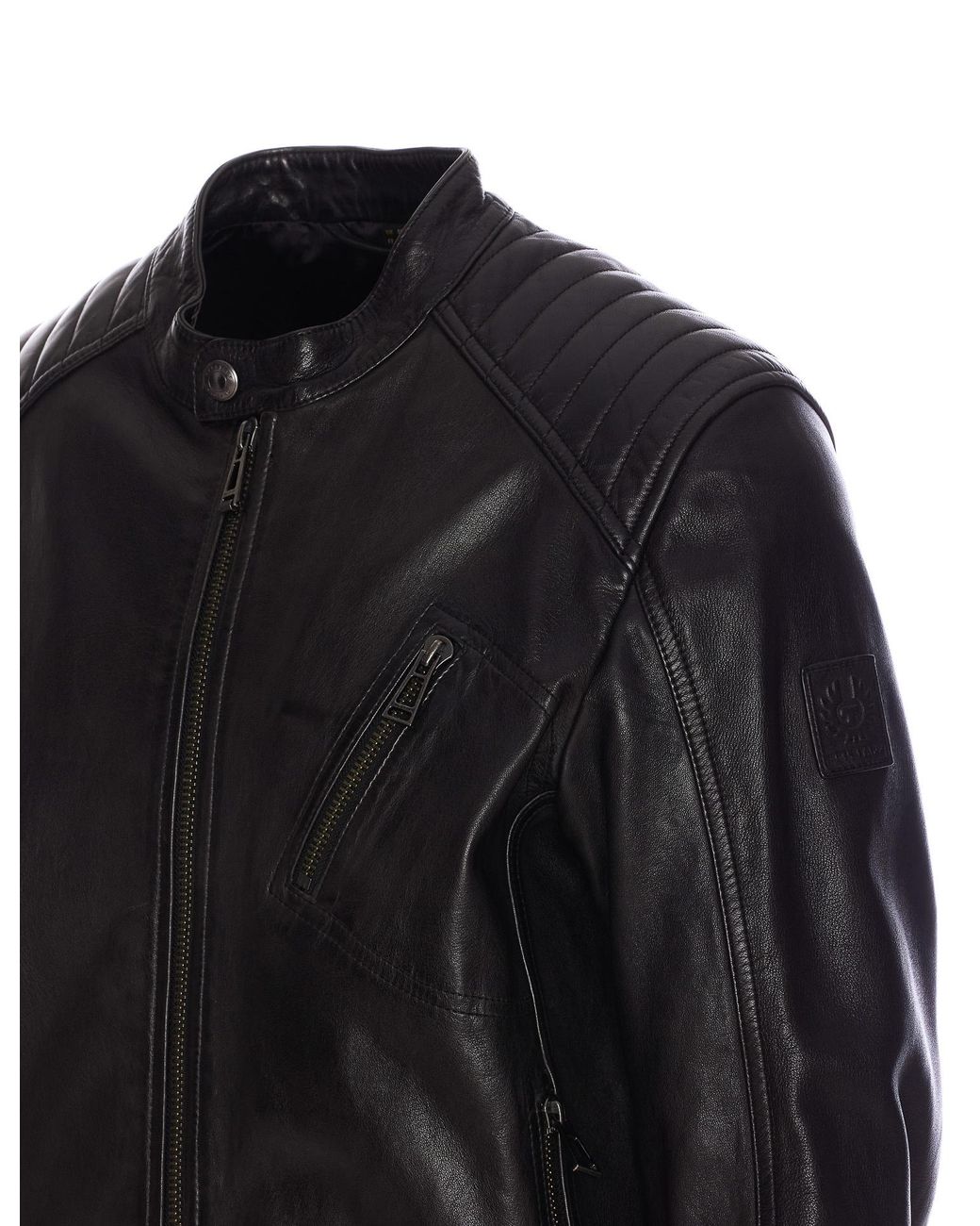 Belstaff Black V Racer Quilted Biker Jacket for men