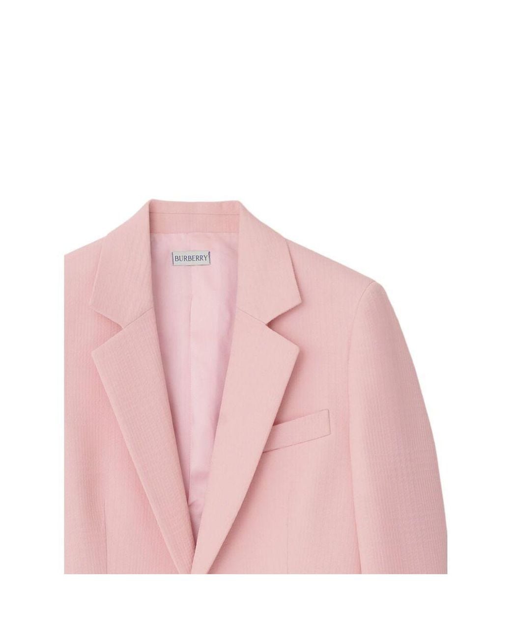 Burberry Pink Single-Breasted Tailored Blazer