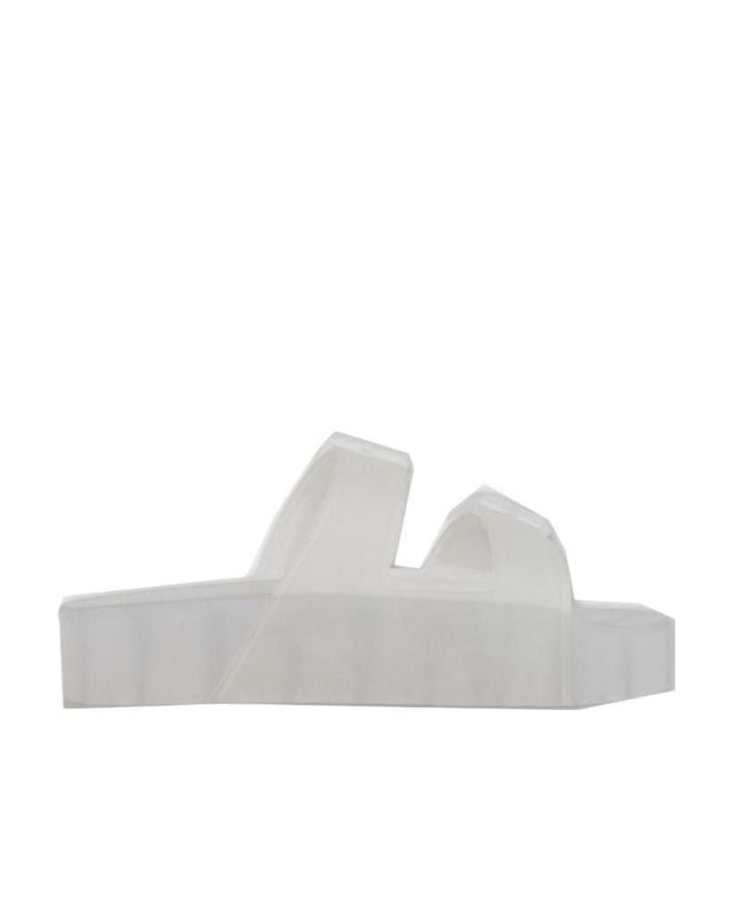 Balenciaga White Mallorca Platform Slides
