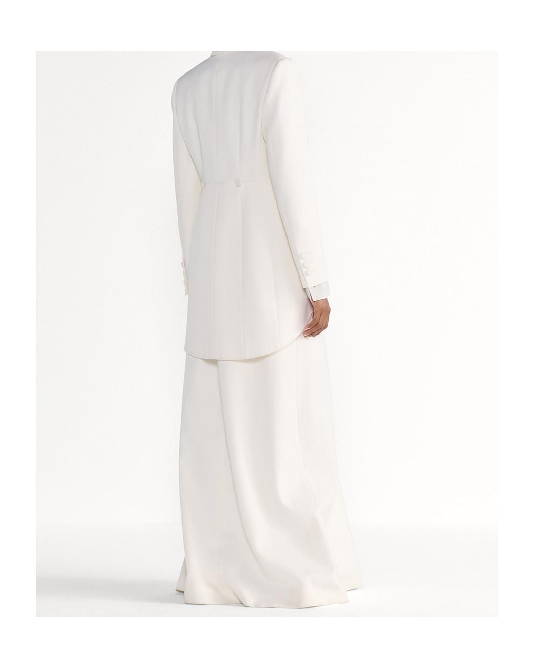 Dior White Long Flared Skirt