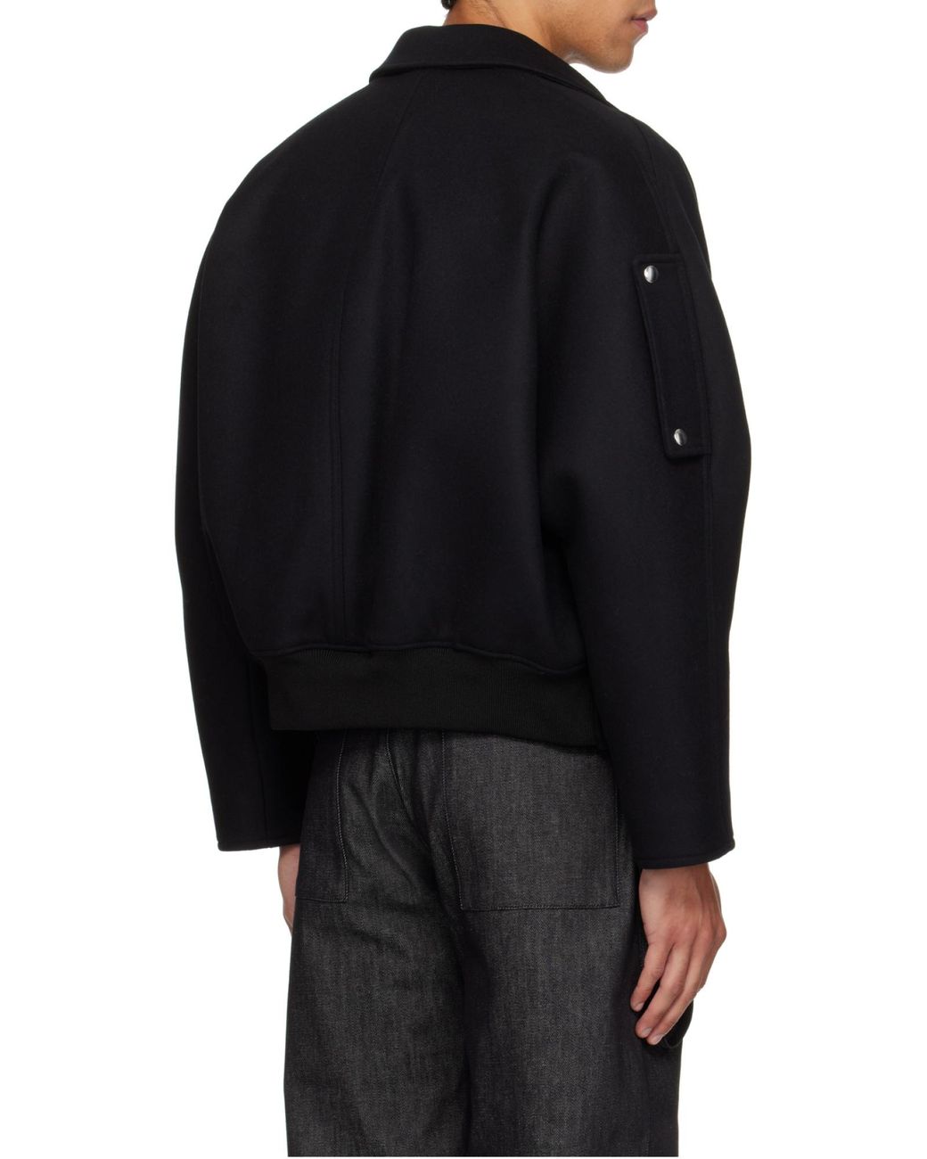 Courreges Black Courrèges Embroidered Bomber Jacket for men