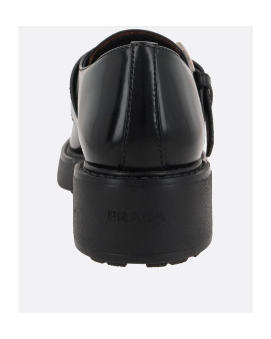 Prada Black Round-Toe Lace-Up Shoes