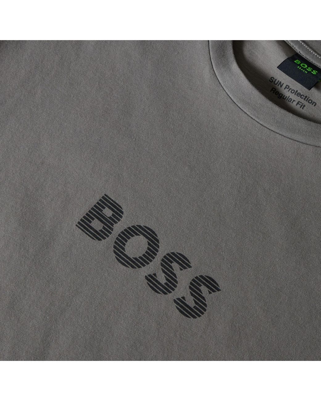 Boss Gray Solid Color T-Shirt for men