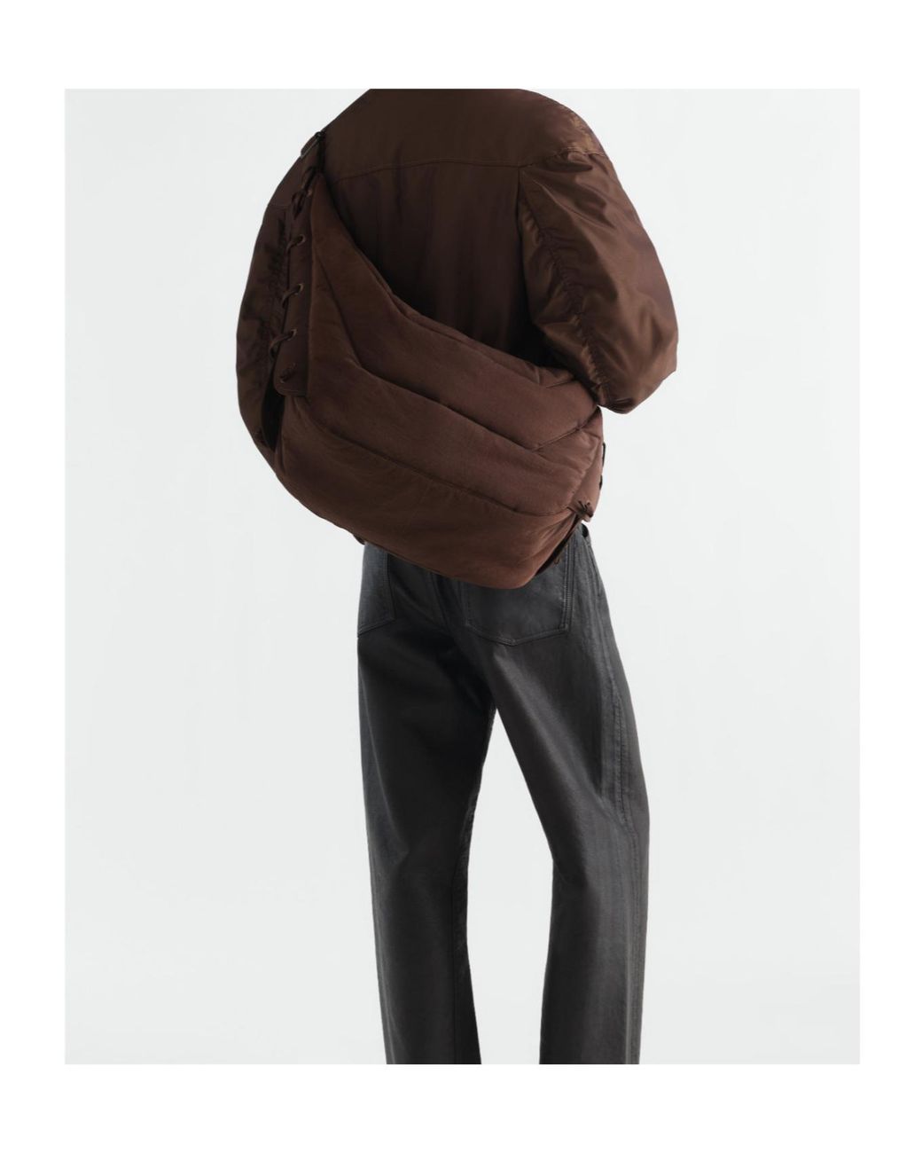 Lemaire Brown Large Soft Game Bag for men