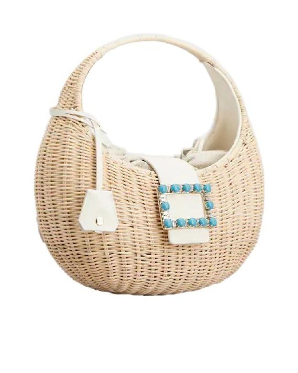 Roger Vivier White Belle Vivier Hobo Bag