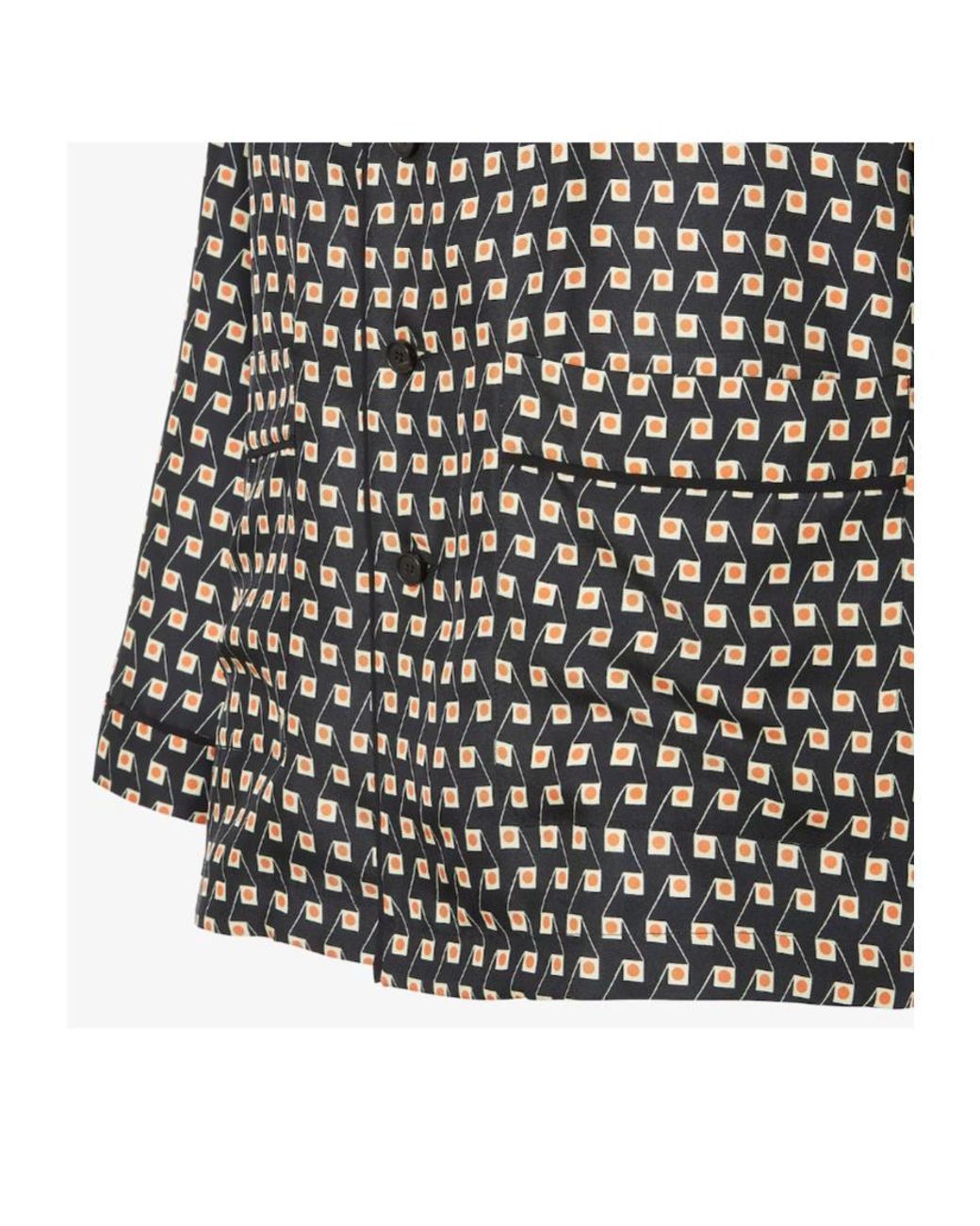 Fendi Black Printed Silk Shirt
