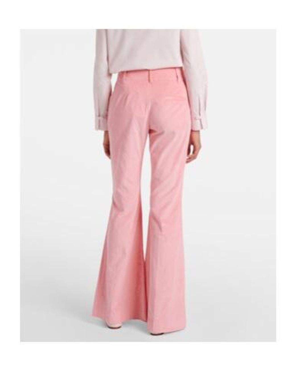 Gabriela Hearst Pink Ianthe Cotton Corduroy Flared Pants