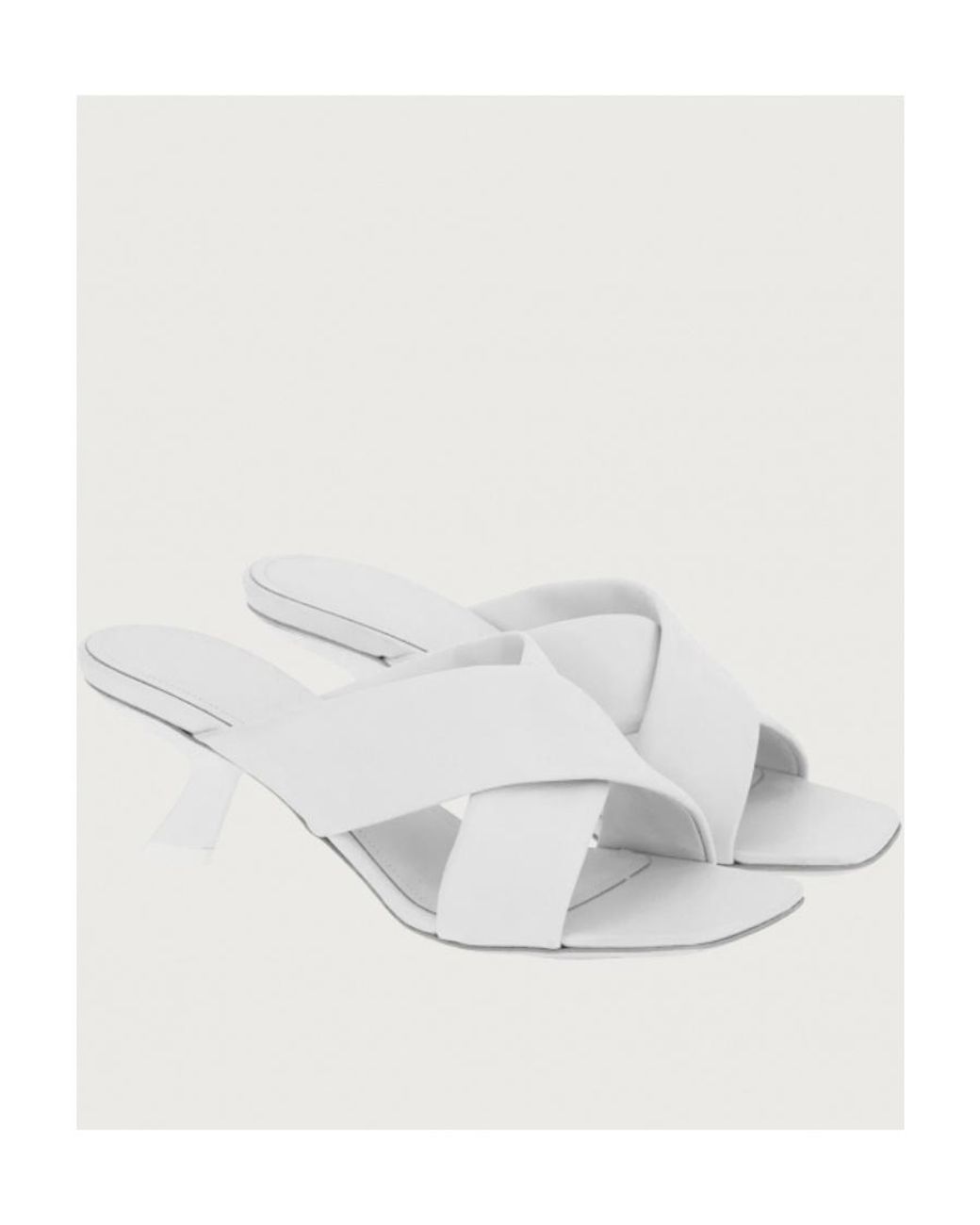 Ferragamo White Logo High-Heeled Sandals