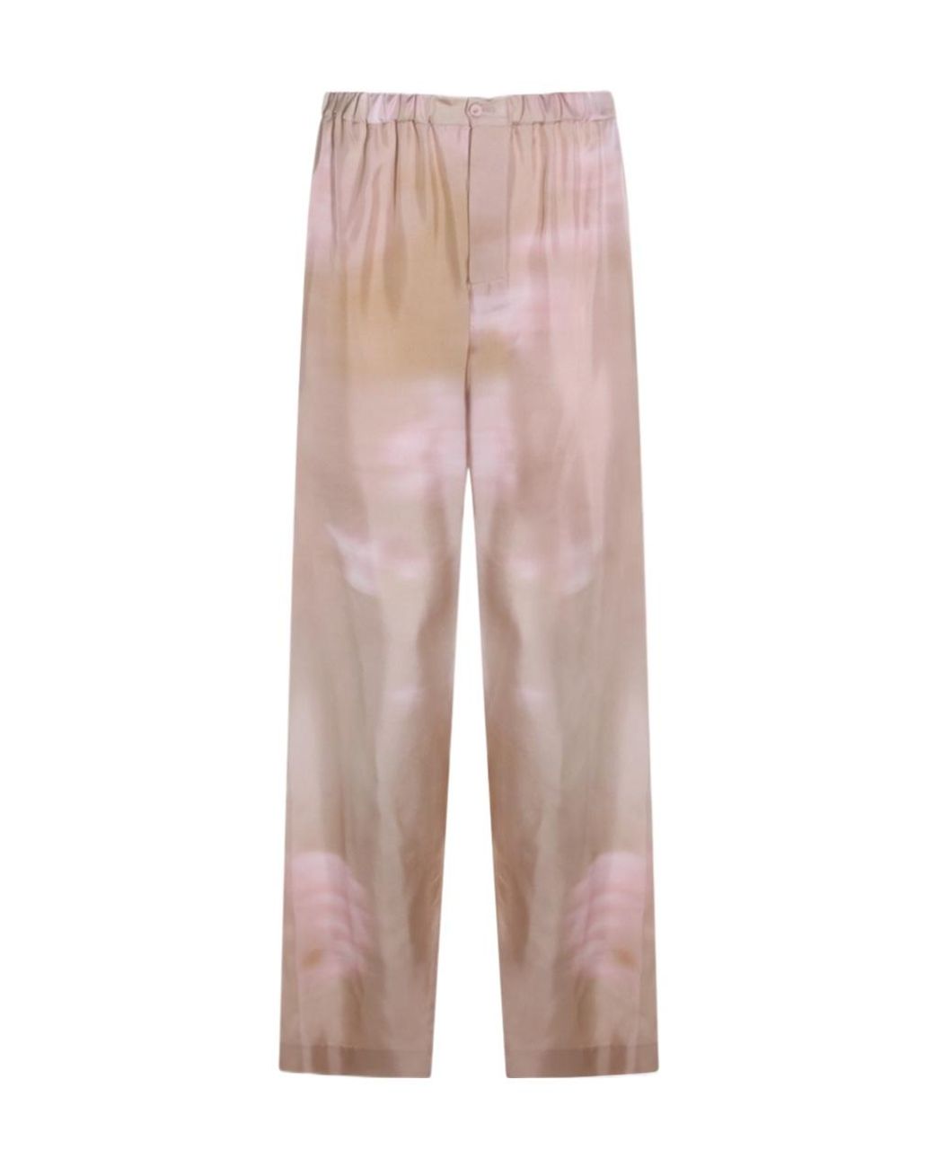 Fabiana Filippi Pink Elastic-Waist Printed Pants