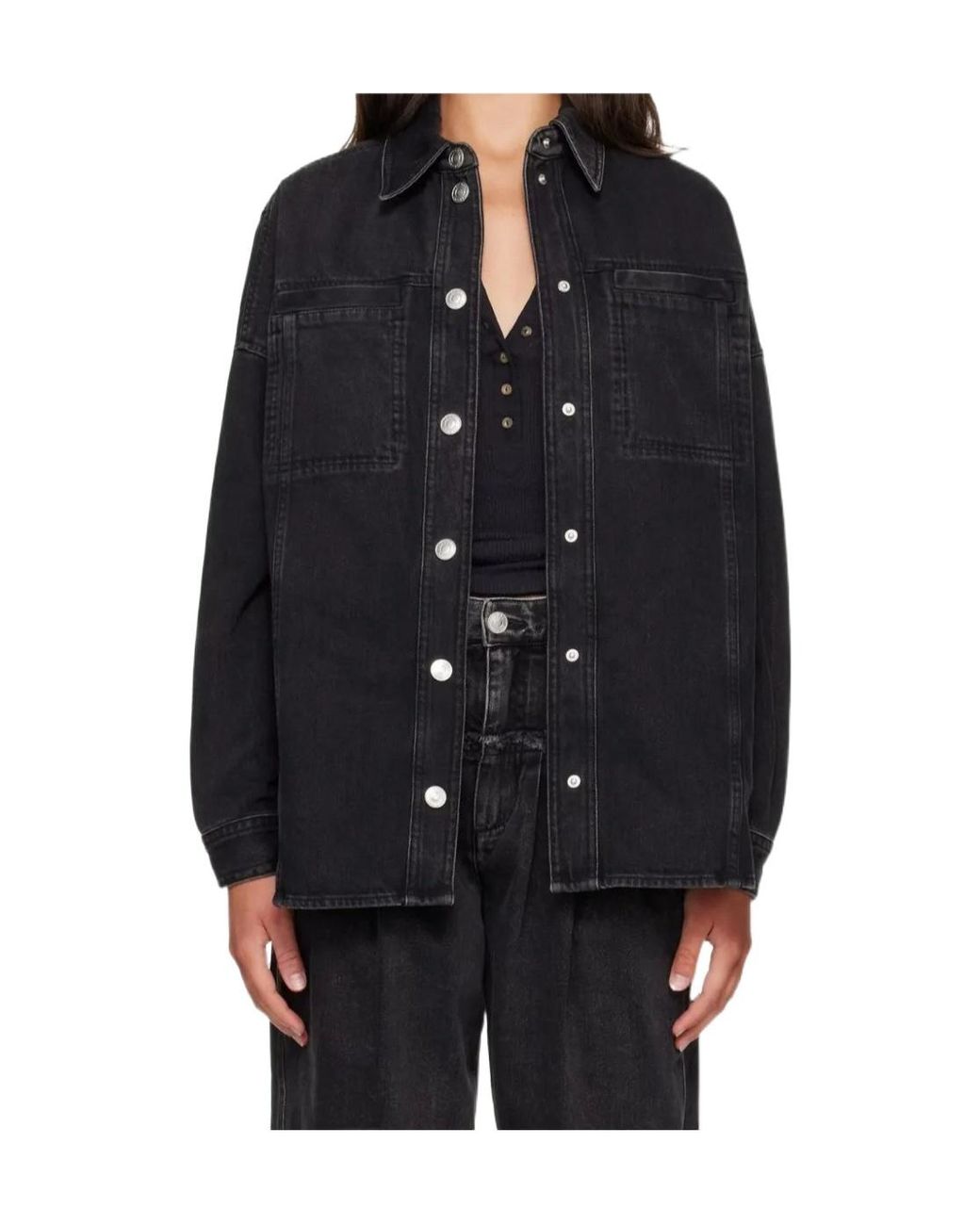 Isabel Marant Black Button-Up Shirt