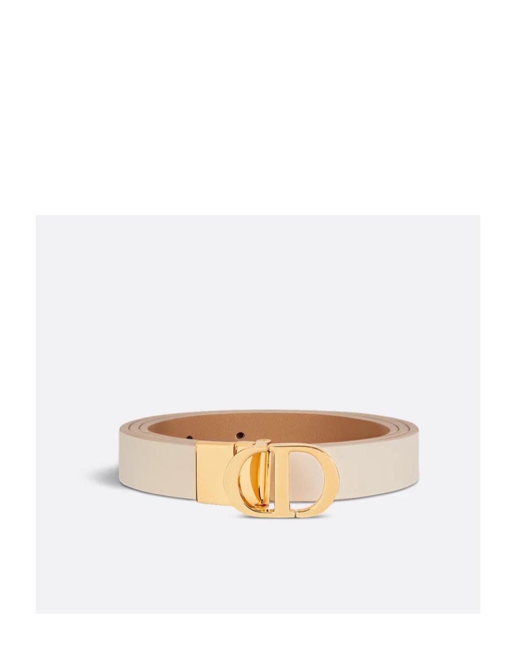 Dior White 30 Montaigne Reversible Belt