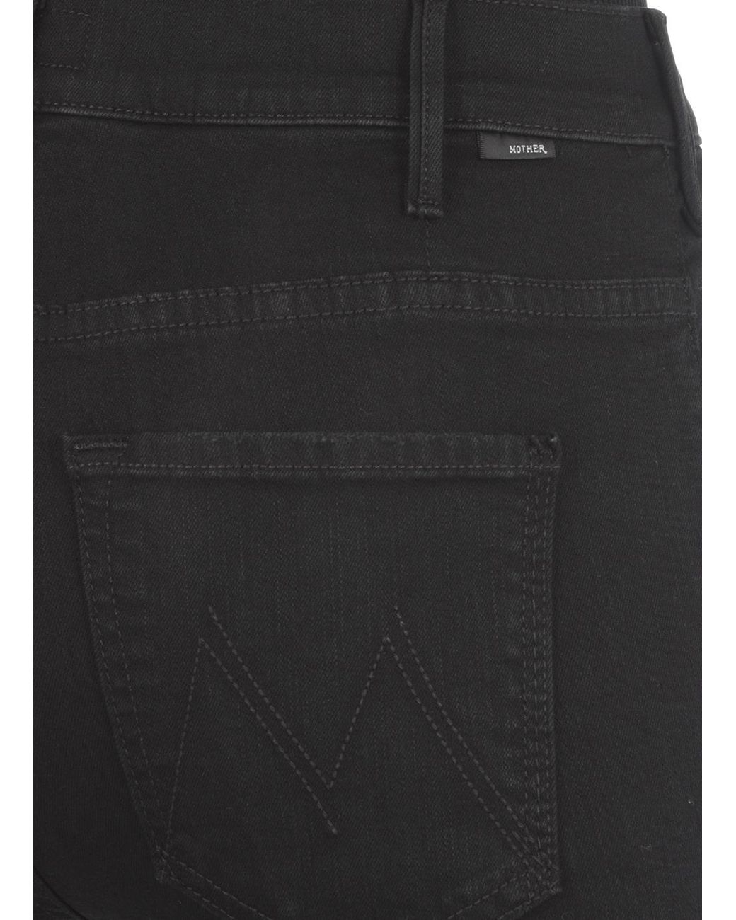 Mother Black The Hustler Ankle Fray Jeans