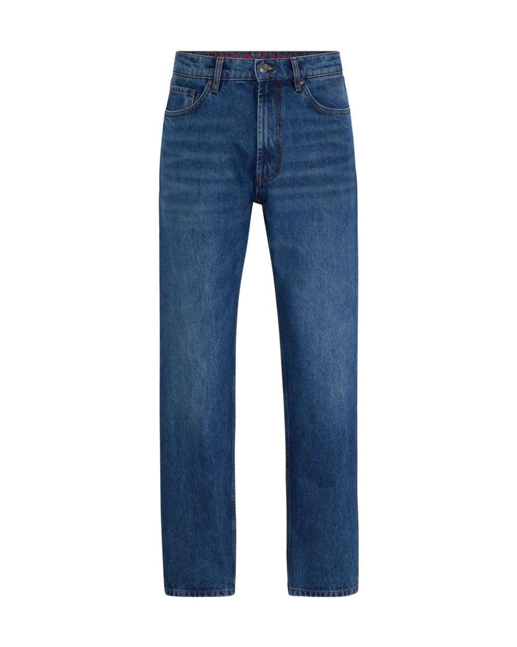 Boss Blue Straight-Leg Jeans for men