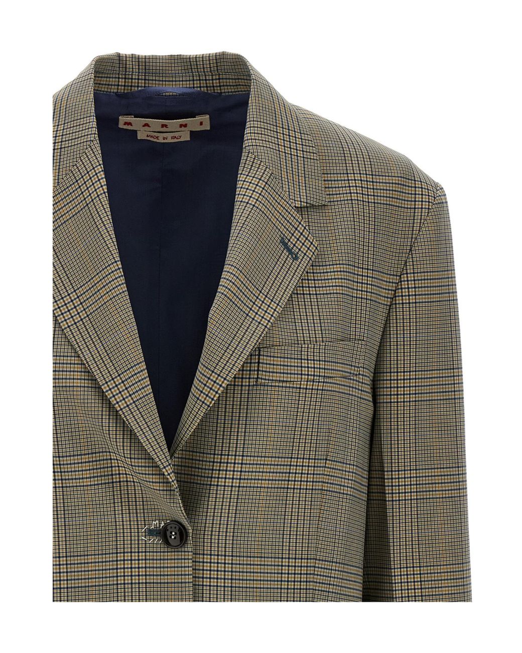 Marni Green Prince Of Wales Blazer