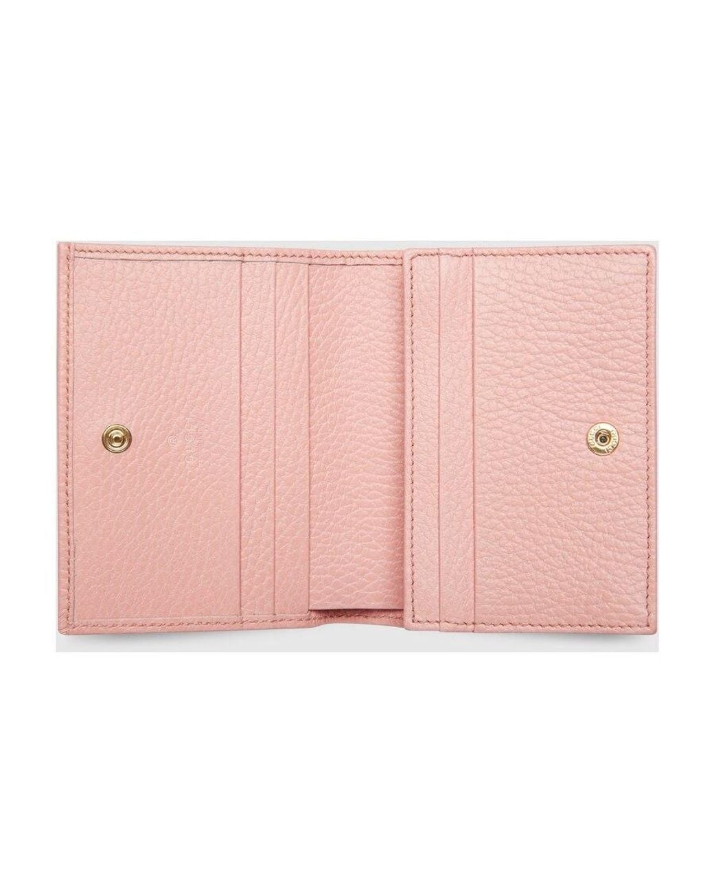 Gucci Pink Leather Card Case