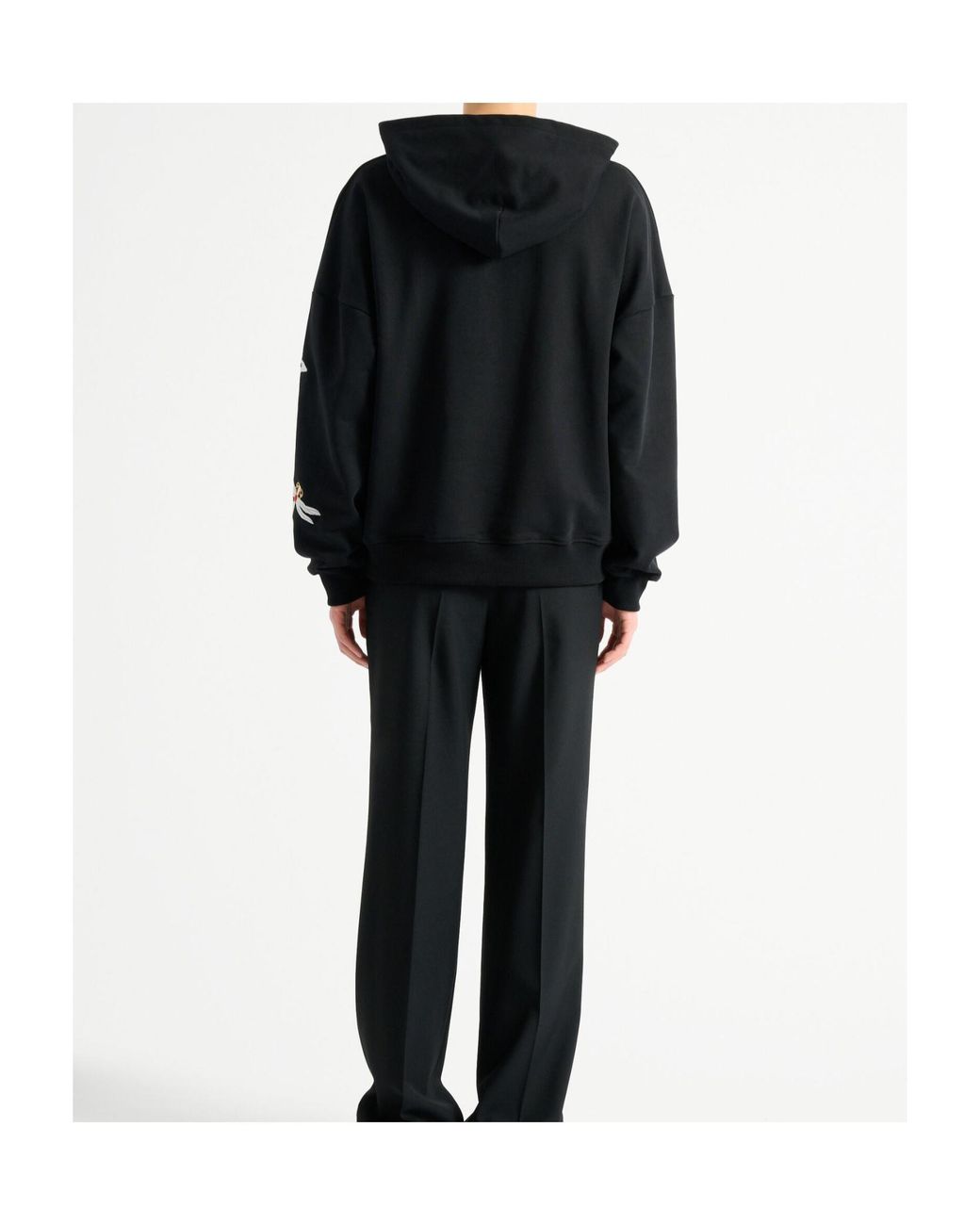 Balmain Blue Embroidered Insect Hoodie for men