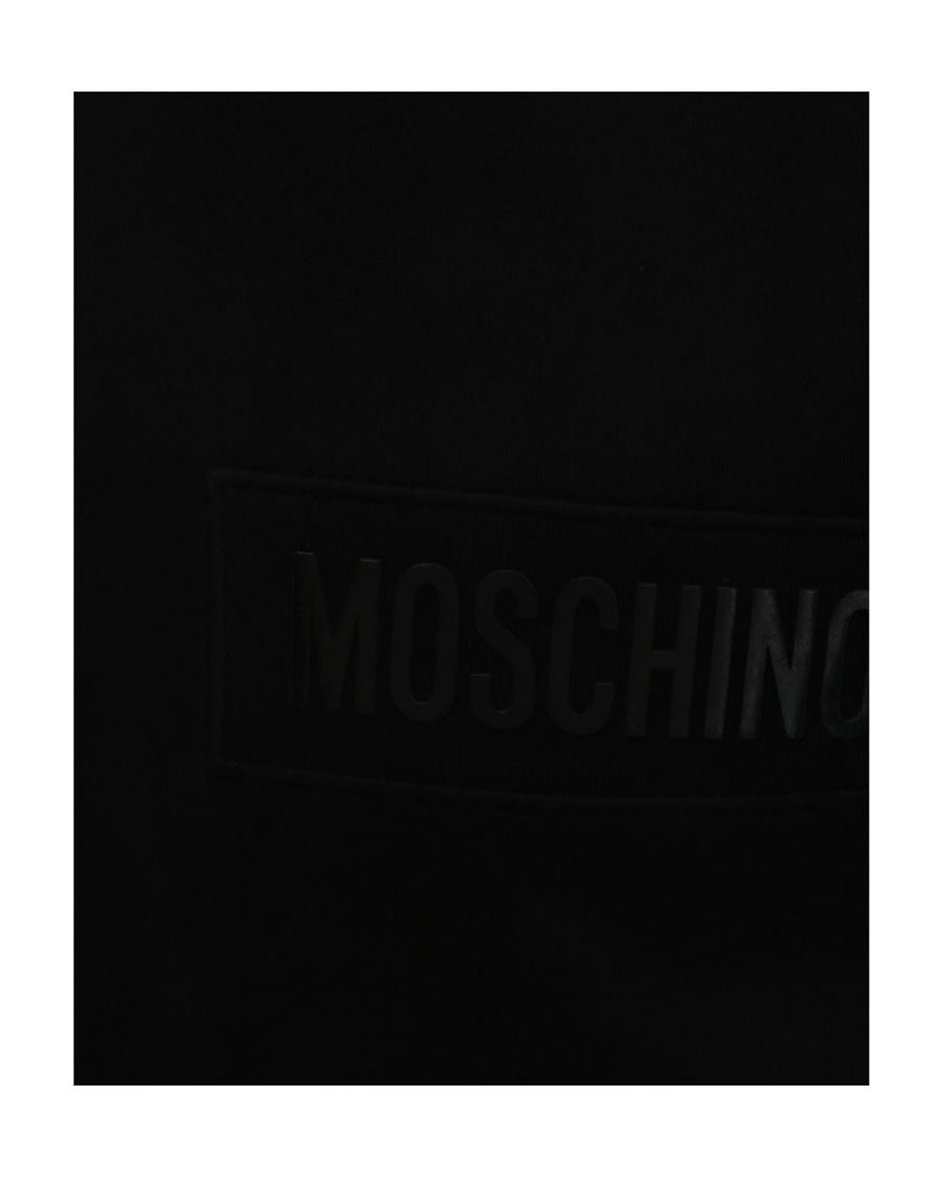 Moschino Black Logo Print Crew-Neck T-Shirt for men