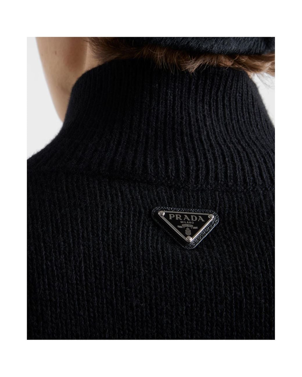 Prada Blue Wool And Cashmere Sweater for men