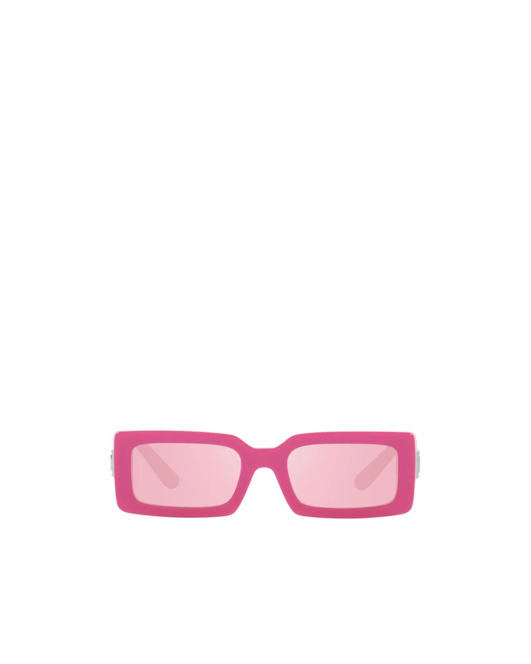 Dolce & Gabbana Pink Rectangular Plastic Sunglasses