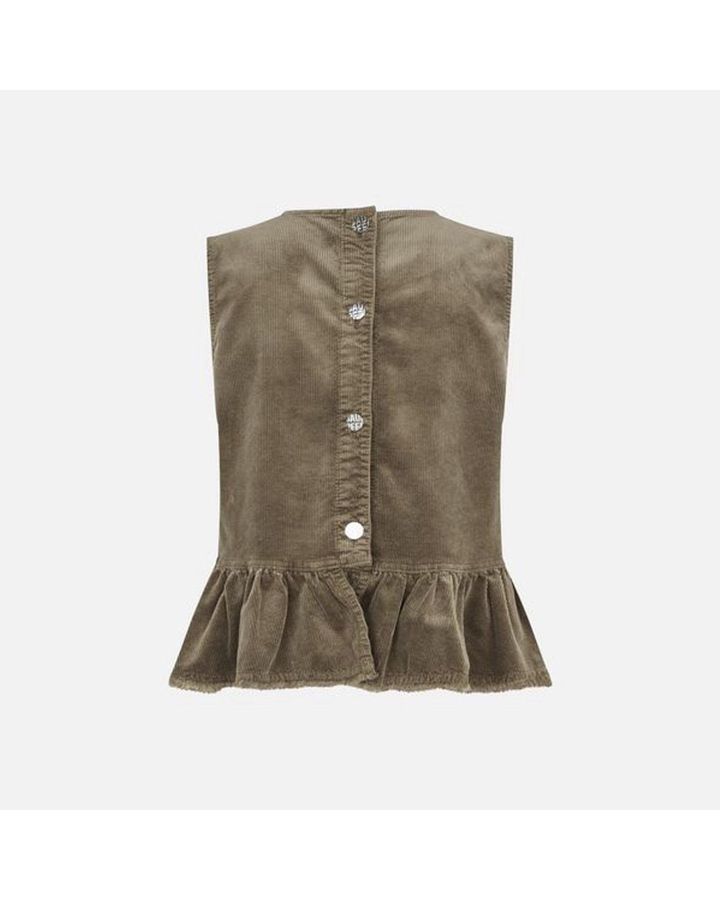 Baum und Pferdgarten Green Ruffled Top