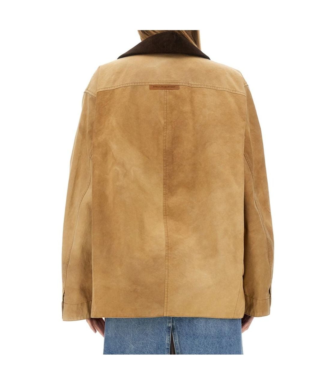 Stella McCartney Brown Corduroy Collar Aged Jacket