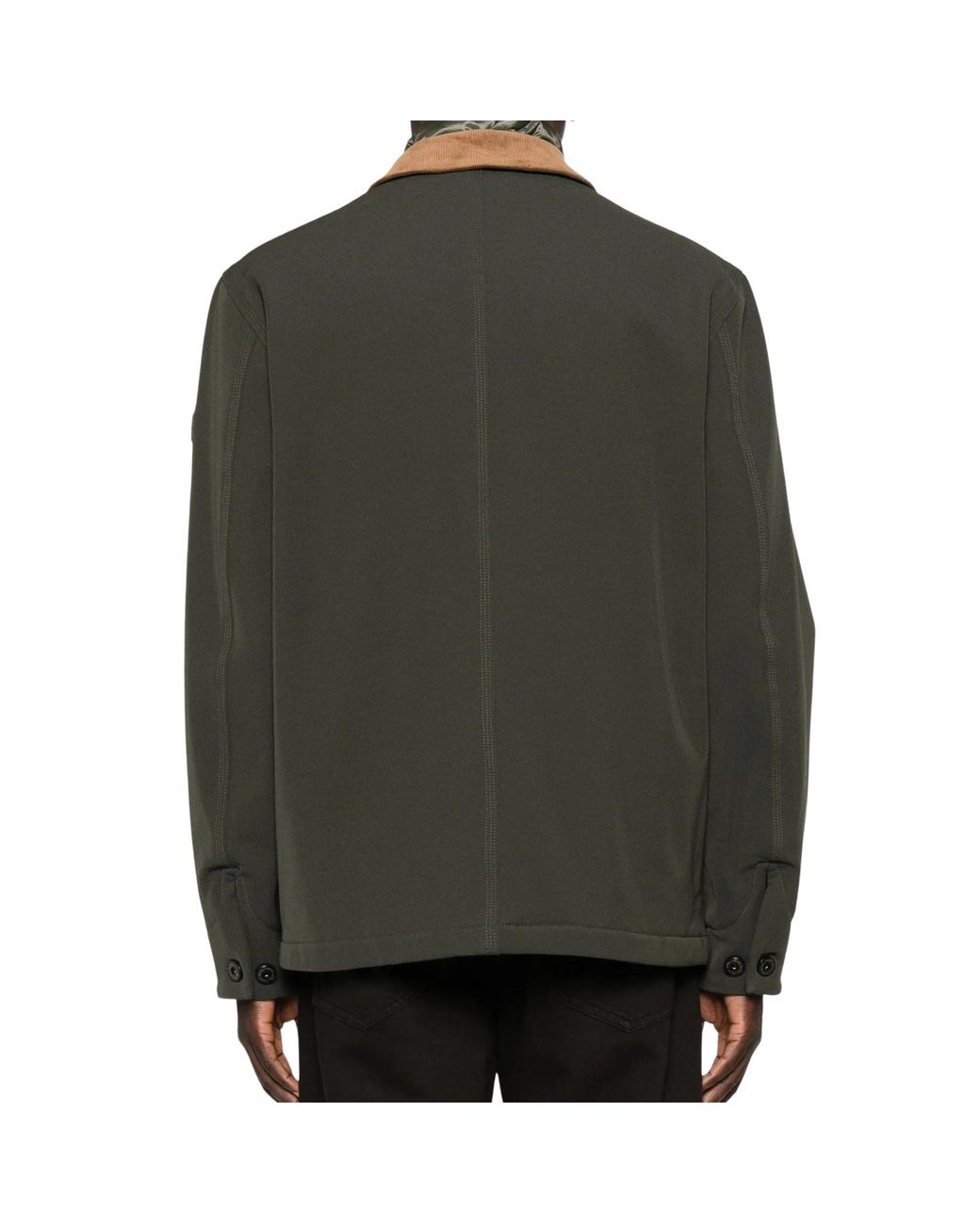 Peuterey Green Bergher Corduroy-Collar Padded Jacket for men