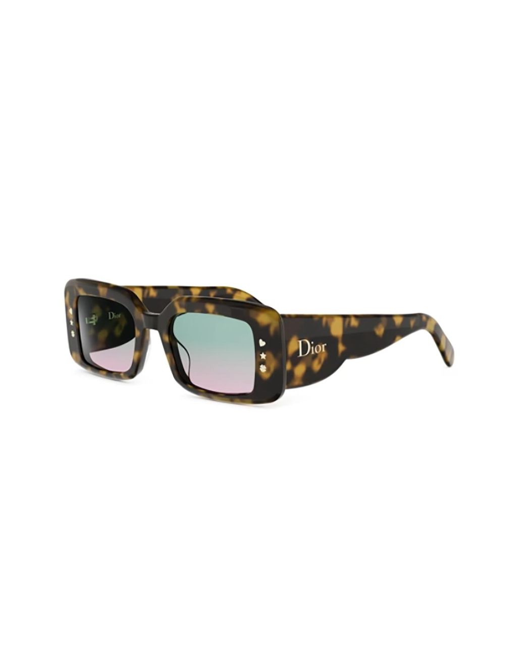 Dior White Eyewear Luckycharms S1I Shiny Rectangular Frame Sunglasses