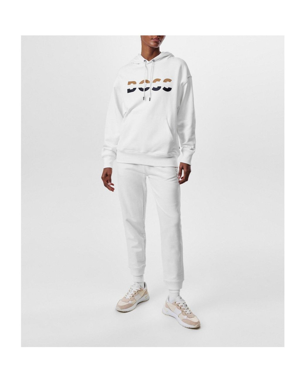 Boss White Soft Cuffed Pants