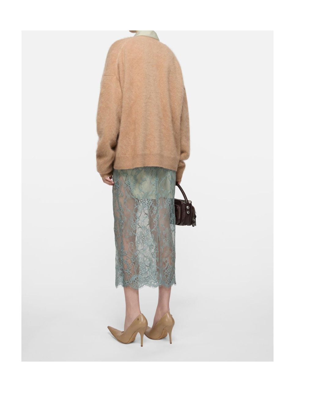 Acne Natural Cardigan En Cachemire