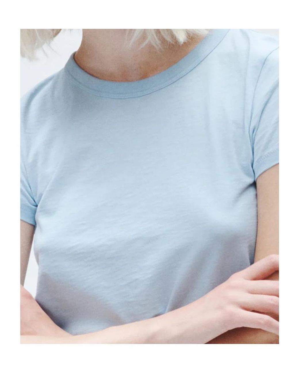 Rag & Bone Blue Slim Crew-Neck T-Shirt