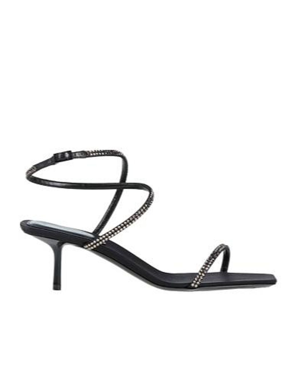 Saint Laurent Black Open-Heeled Sandals