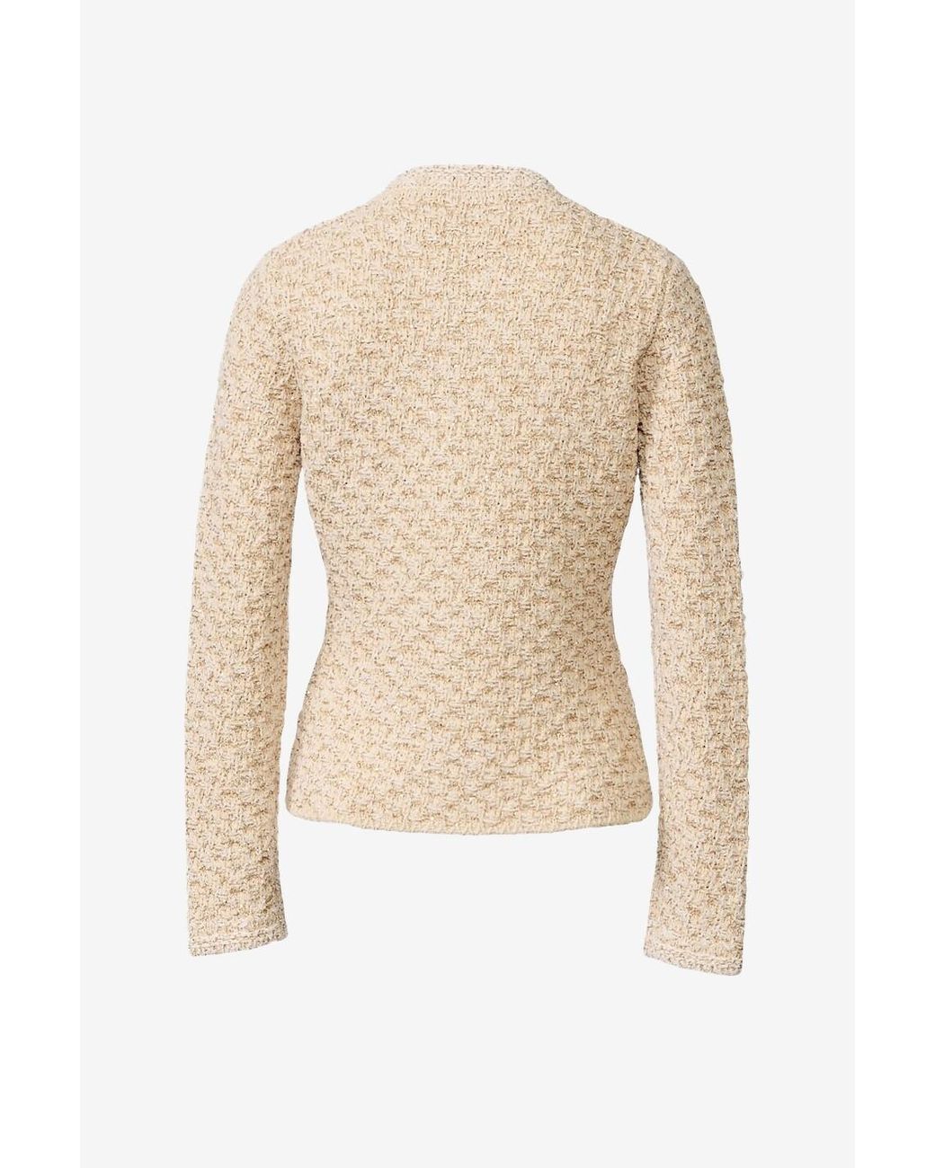 Fabiana Filippi Multicolor Denim Effect Sequin Tweed Jacket