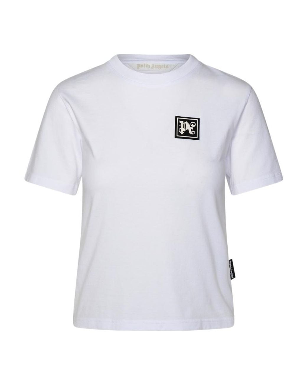Palm Angels White Logo Patch Crewneck T-Shirt