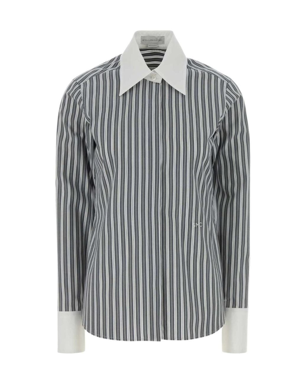 Stella McCartney Gray Buttoned Stripe Shirt