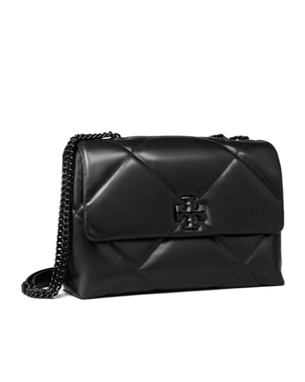 Tory Burch Black Kira Diamond Quilted Shoulder Bag