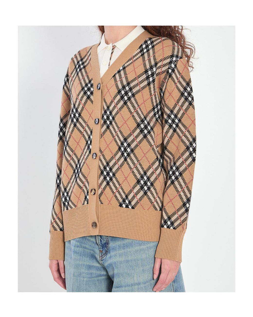 Burberry Multicolor Check Cardigan