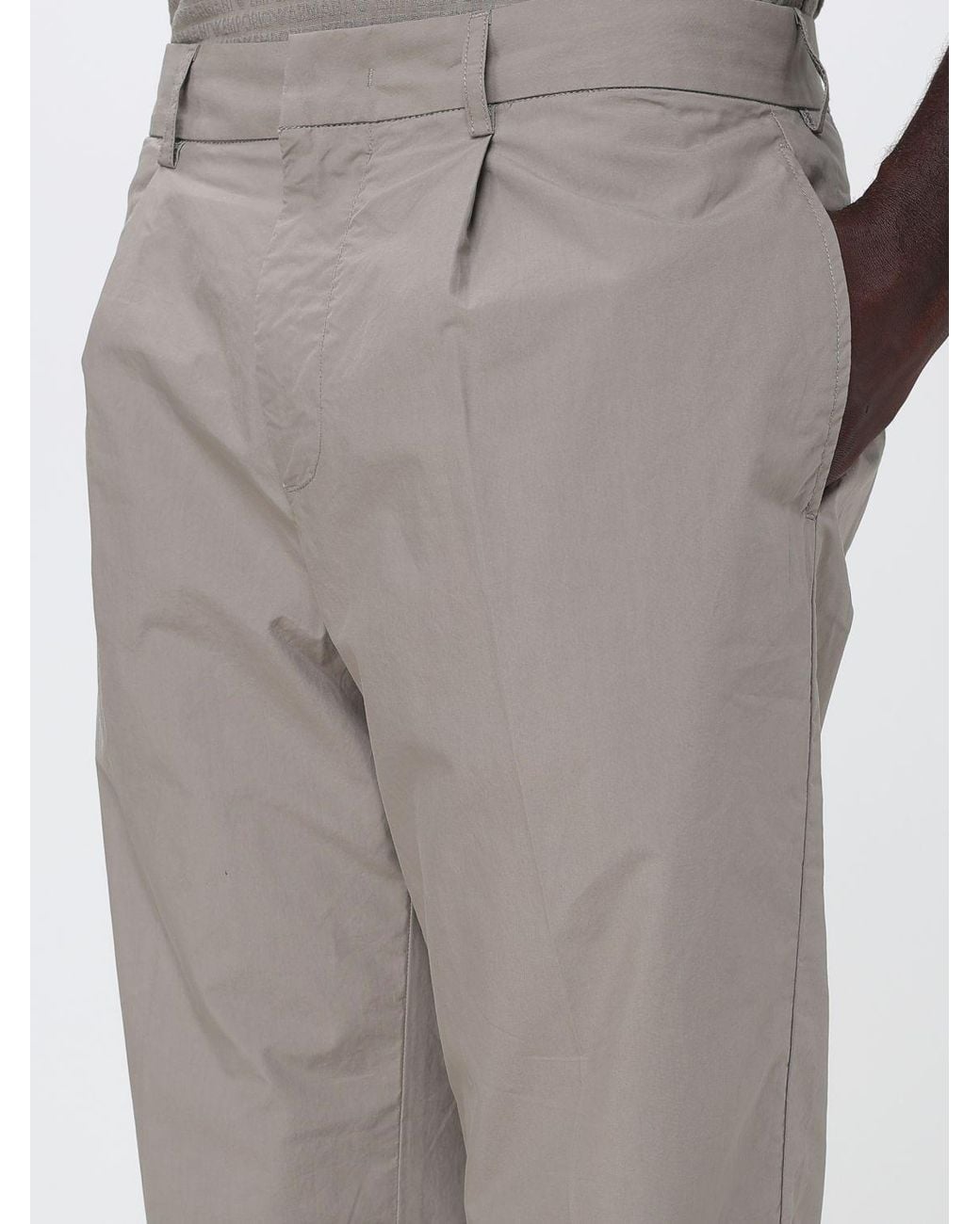 Emporio Armani Gray Lightweight Straight-Leg Pants for men