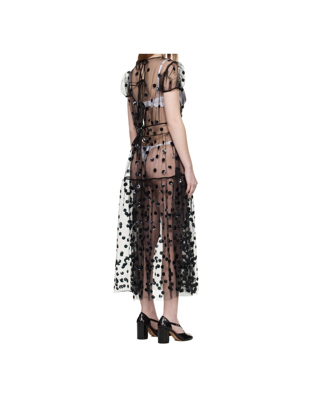 CECILIE BAHNSEN Black Tulle Dress